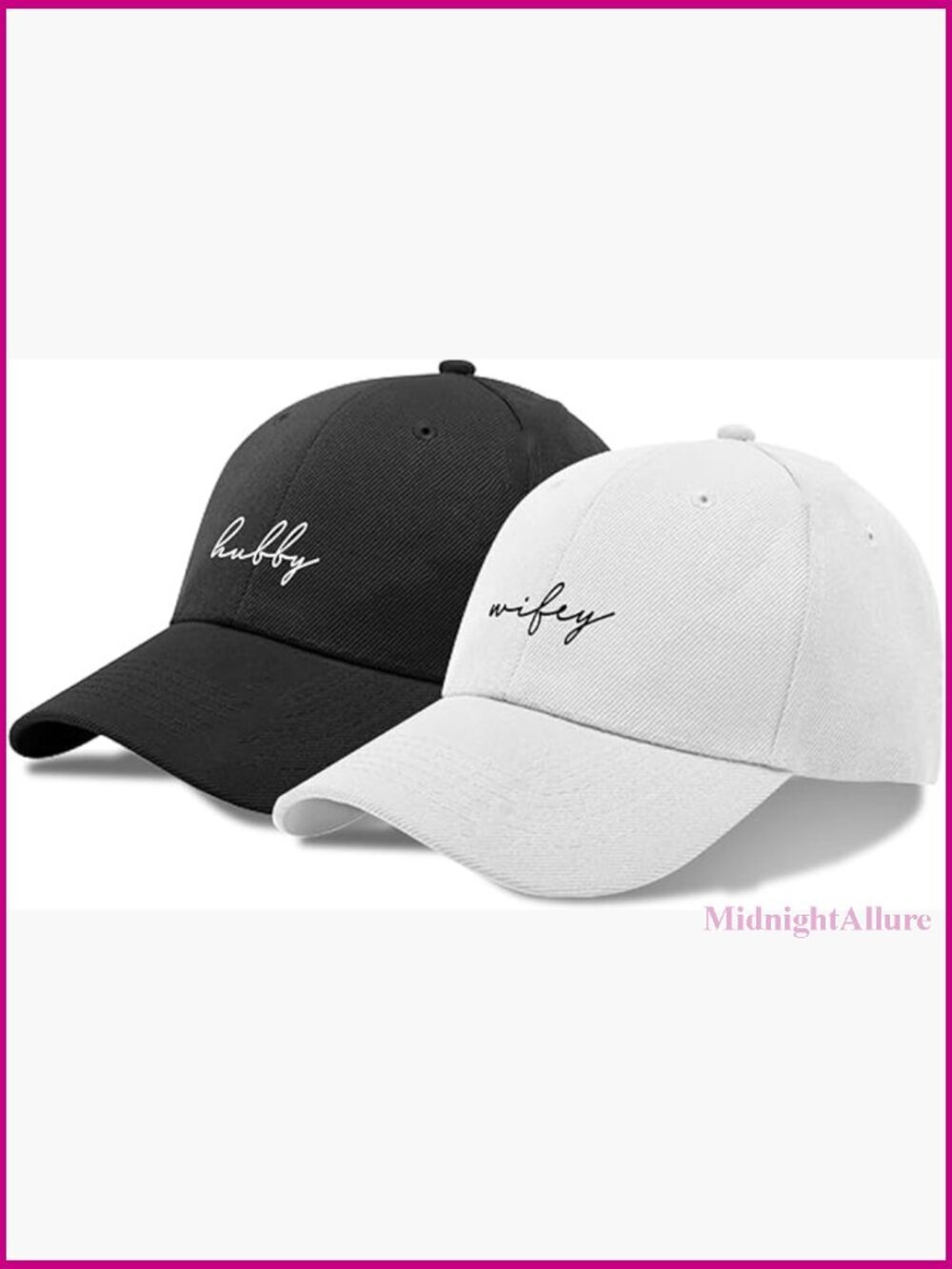 Matching Mr & Mrs Couples Baseball Cap Set Wedding Anniversary Gift